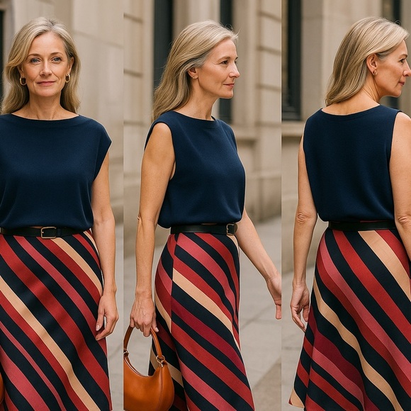 DVF Diane von Furstenberg Nevaeh Sleeveless Boxy Wool-Cashmere Sweater Navy M/L - Picture 1 of 9